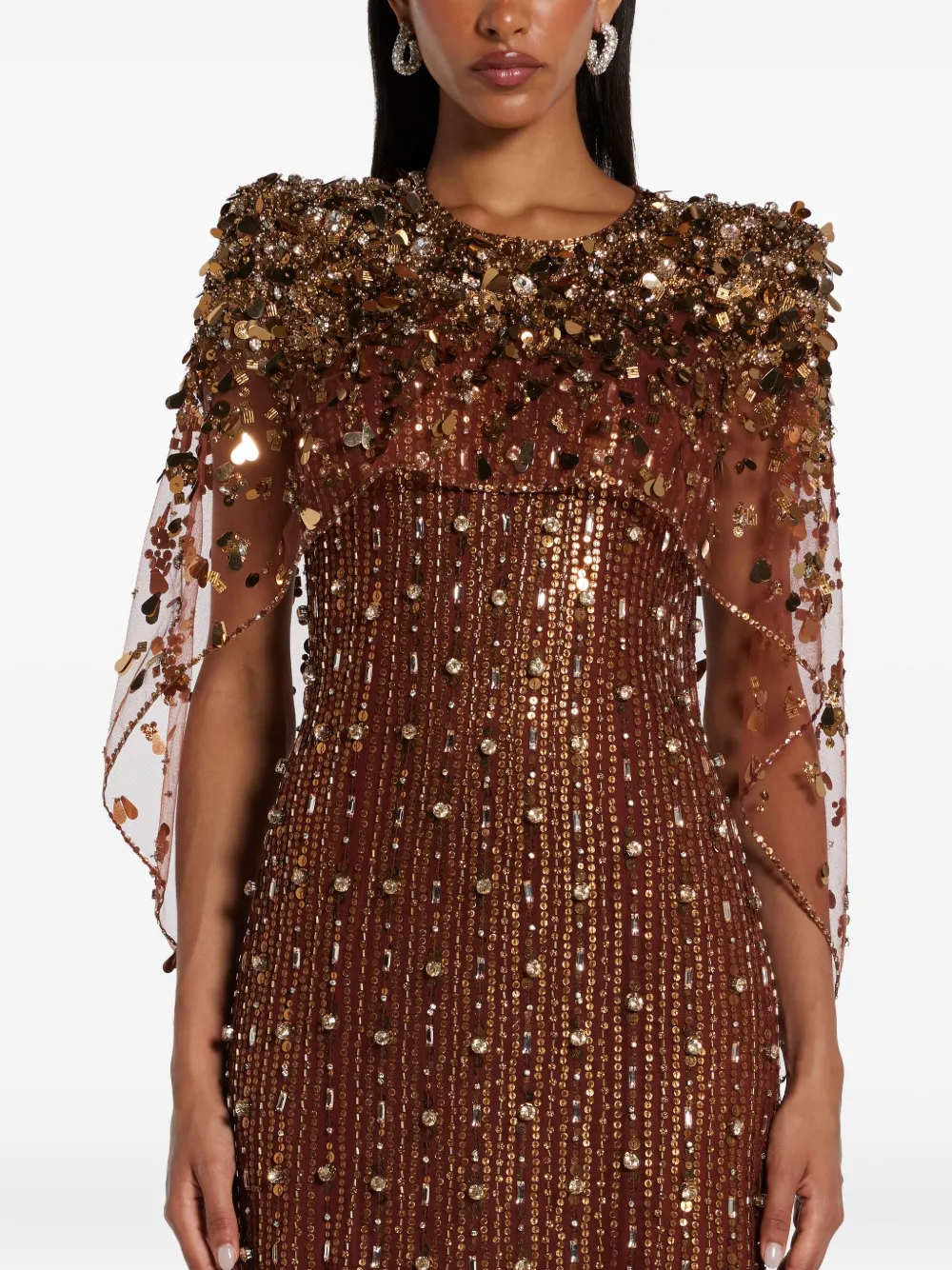Jenny Packham Nettie jurk Bruin