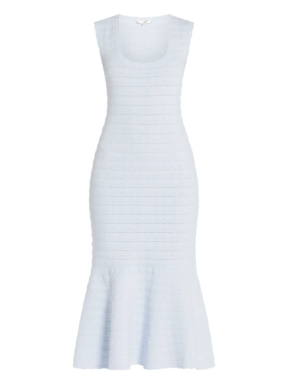 Loveshackfancy Leigh Knitted Midi Dress In Blue