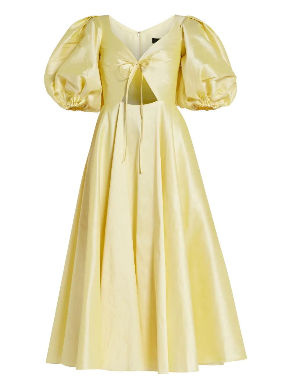 No Pise La Grama robe mi-longue à design plissé | jaune | Image 1