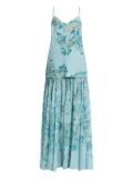 Hemant And Nandita floral-print maxi dress - BLYEMX BLUE-YELLOW MIX