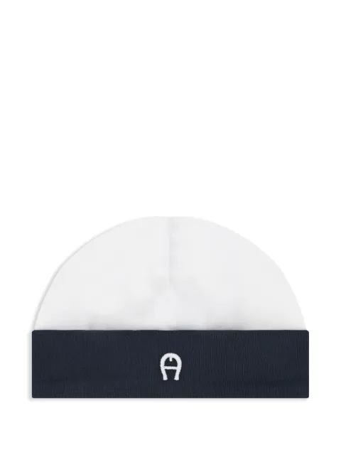 Aigner Kids gorro con logo bordado