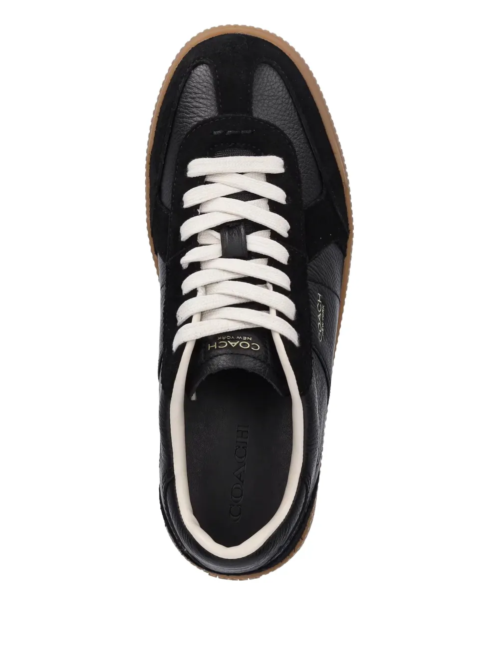 COACH ELLIS SUEDE-PANELLED LACE-UP SNEAKERS