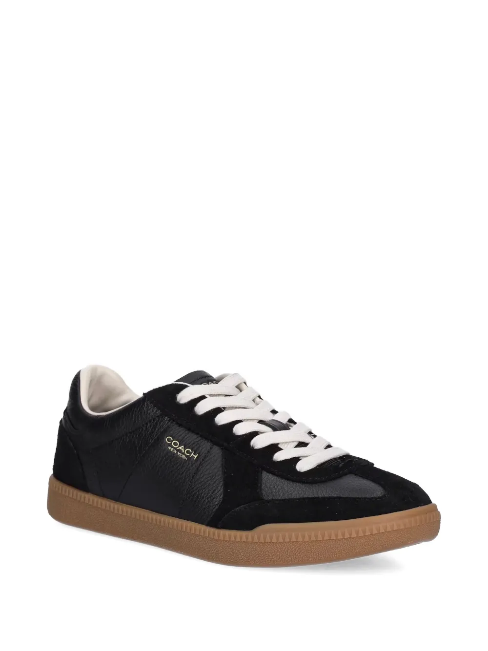 COACH ELLIS SUEDE-PANELLED LACE-UP SNEAKERS