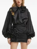 Charo Ruiz Ibiza bow-detail balloon-sleeve top - Black