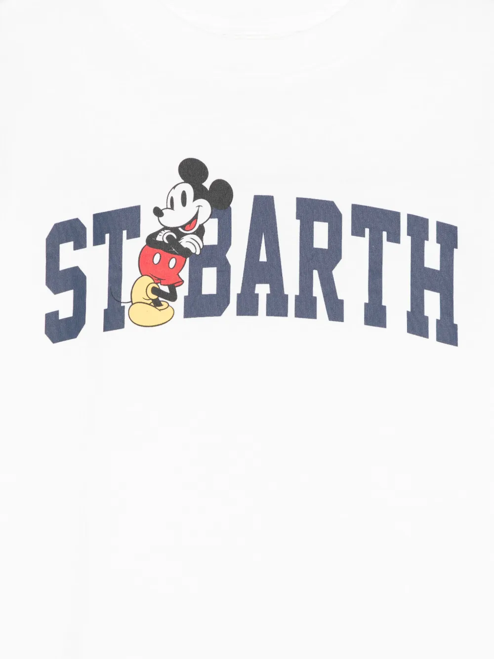 MC2 Saint Barth Kids x Disney Mickey College T-shirt Wit