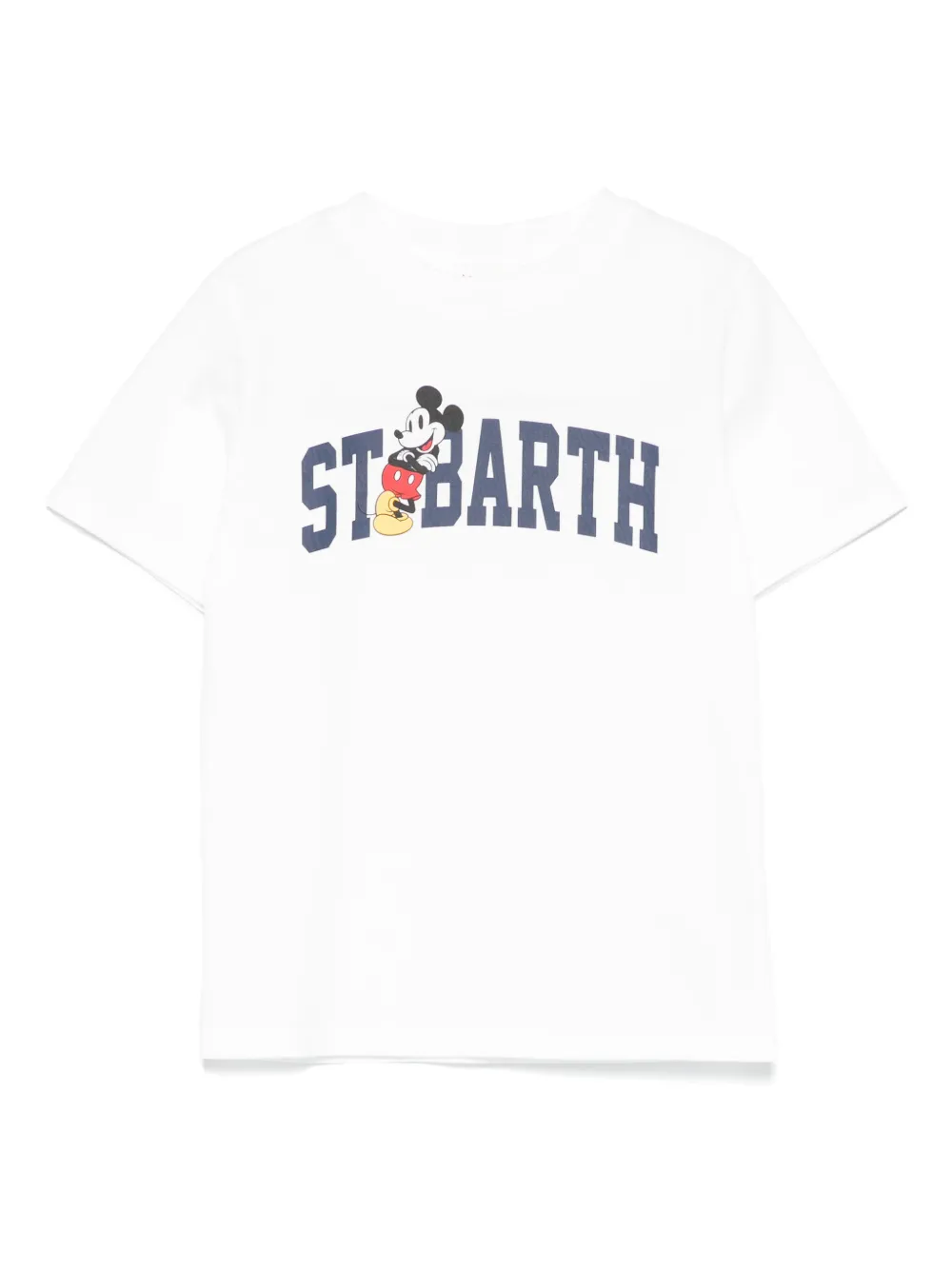 MC2 Saint Barth Kids x Disney Mickey College T-shirt Wit