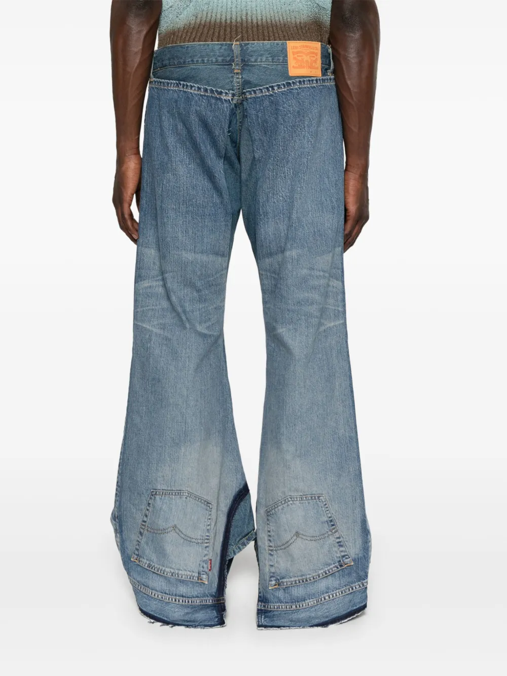 Junya Watanabe MAN Jeans met vlakken Blauw