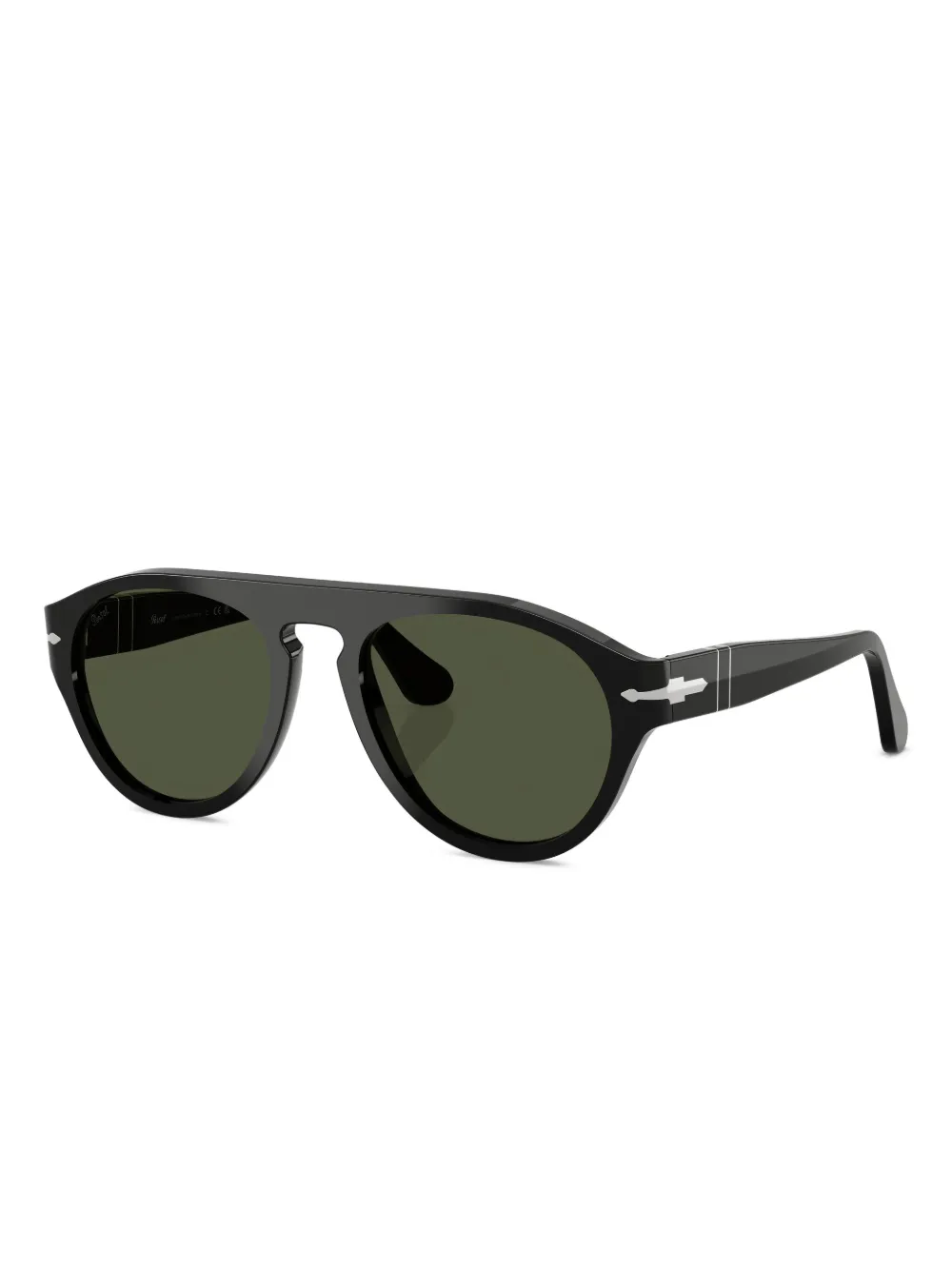 Persol Zonnebril met ovalen montuur - Zwart