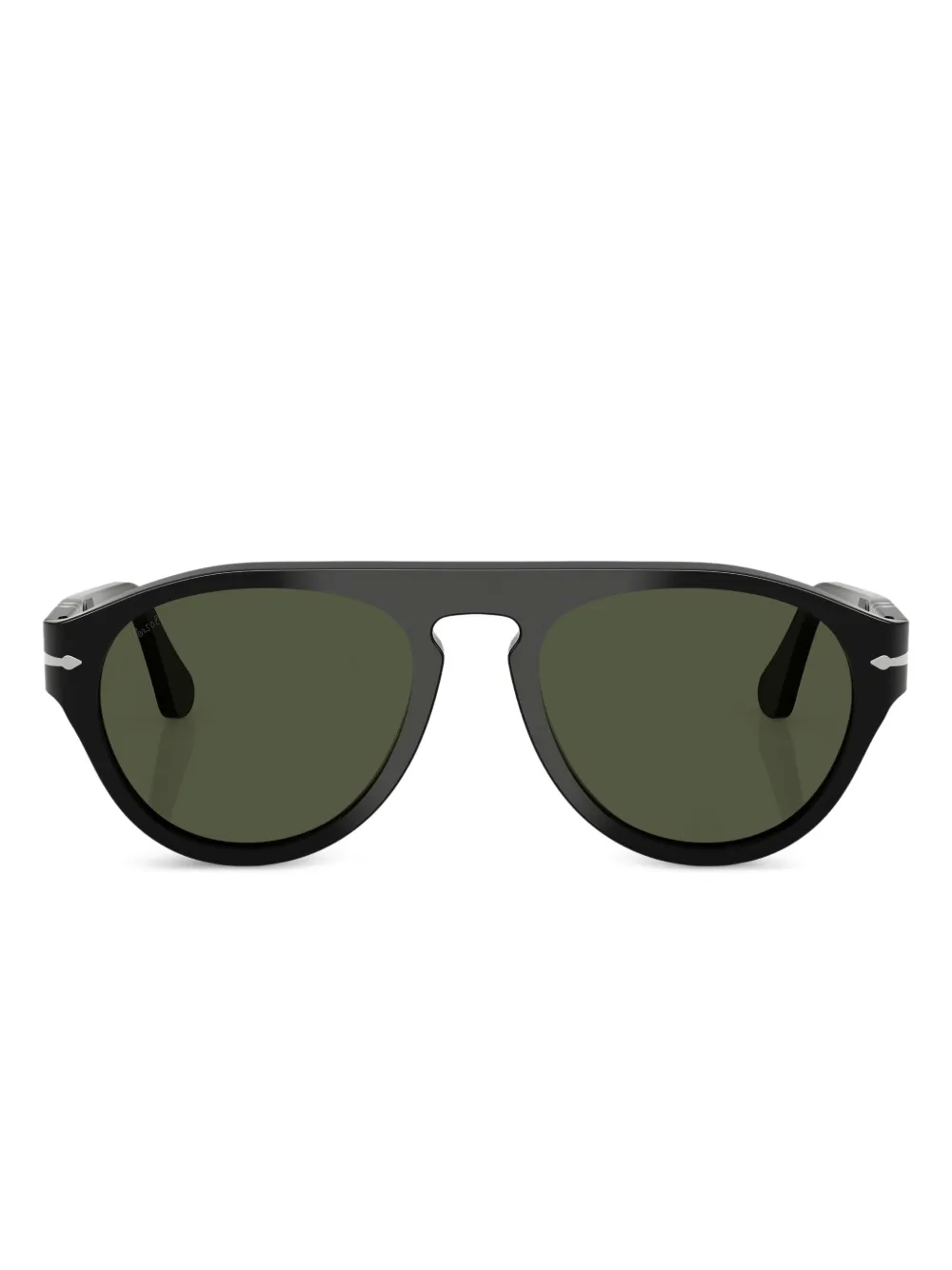 Persol Zonnebril met ovalen montuur Zwart