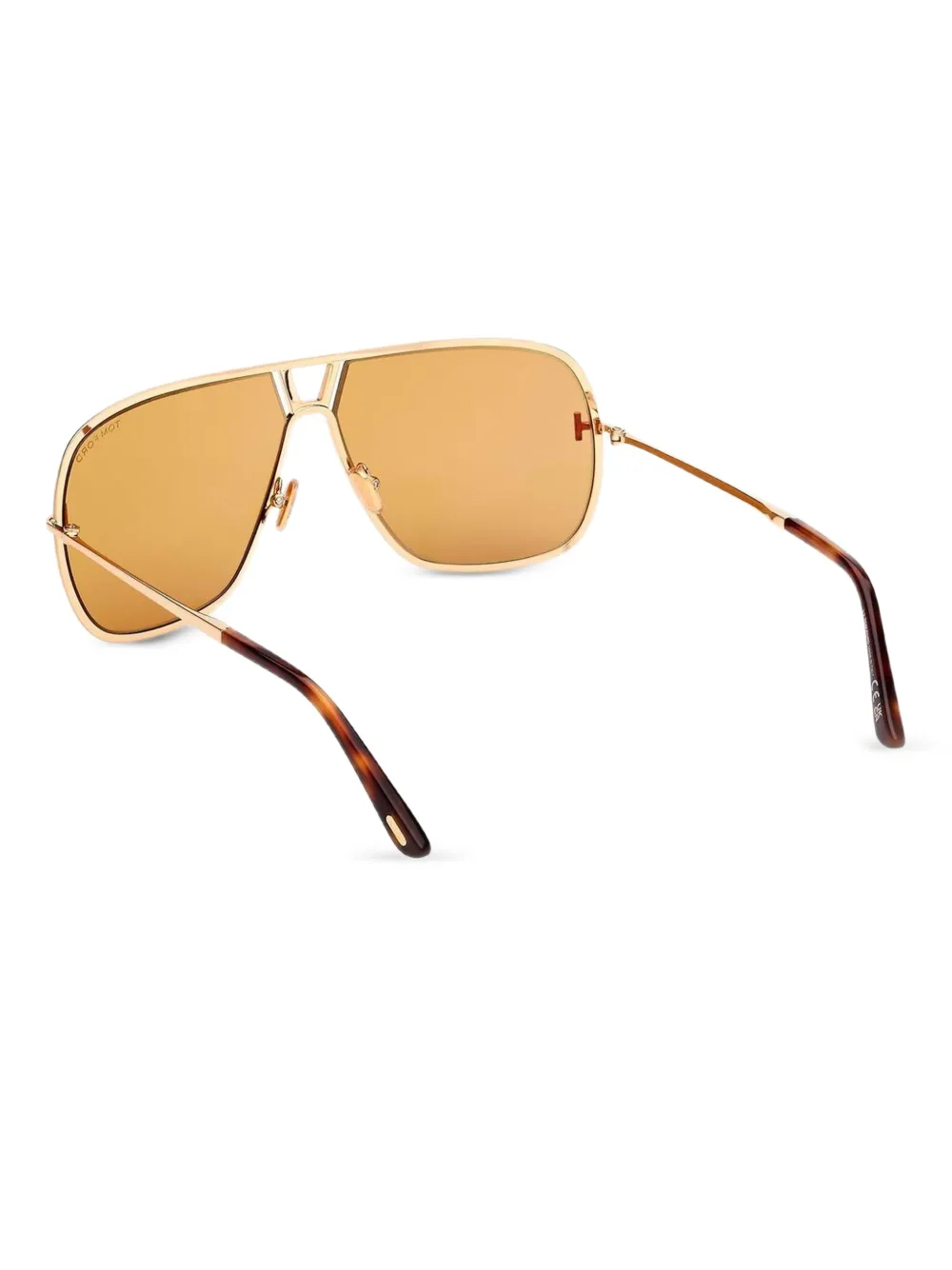 TOM FORD Eyewear Zonnebril met logoprint Geel