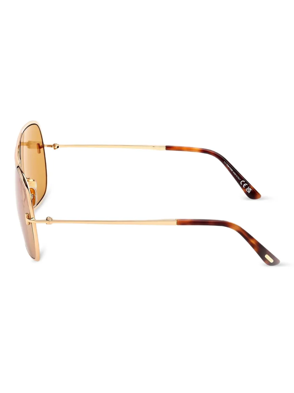 TOM FORD Eyewear Zonnebril met logoprint Geel