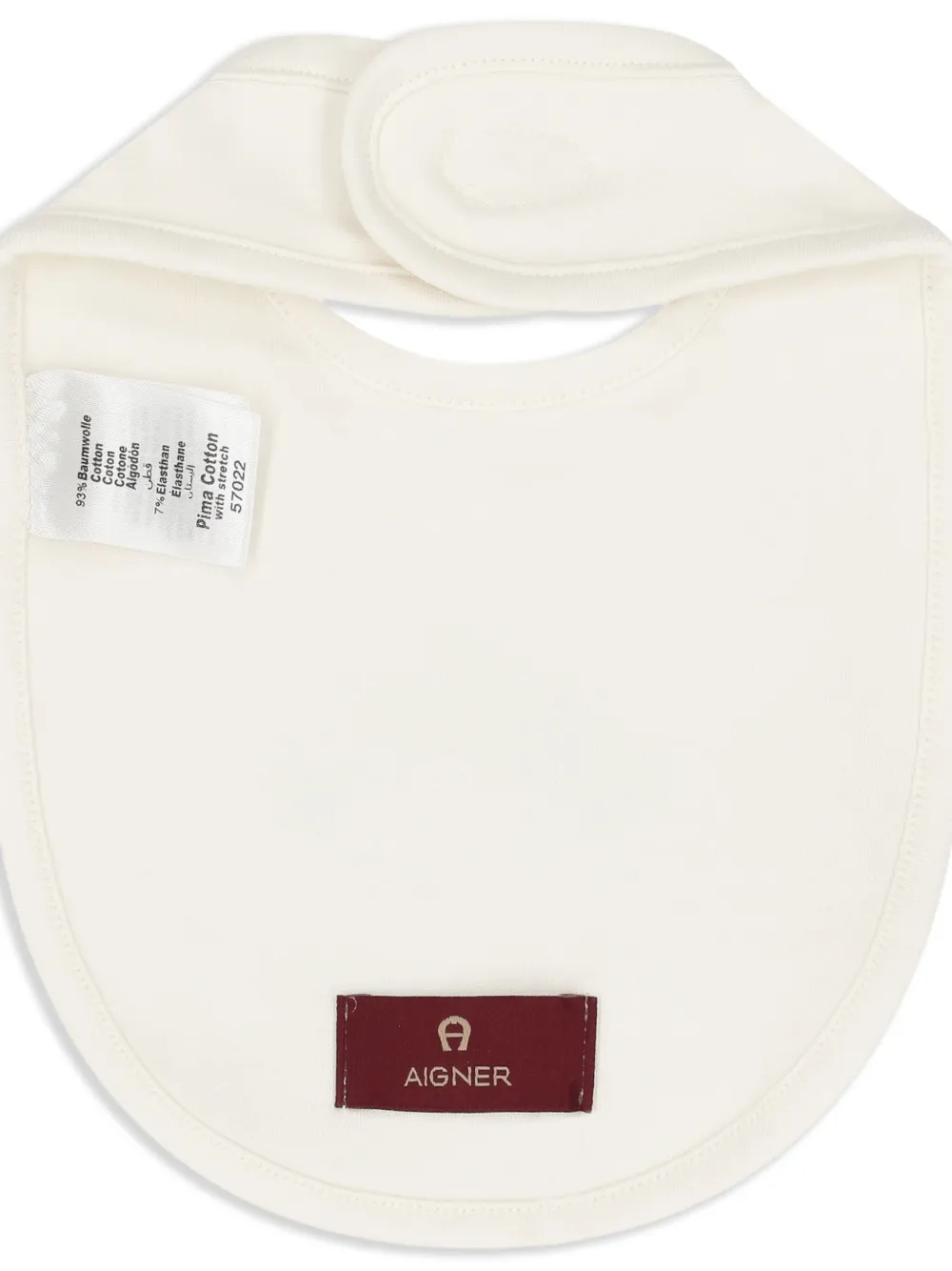 Aigner Kids Slabbetje met logo Wit