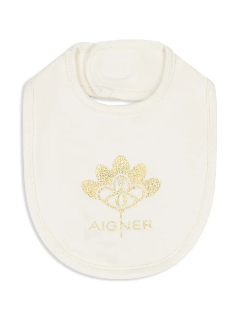 Aigner Kids Slabbetje met logo Wit