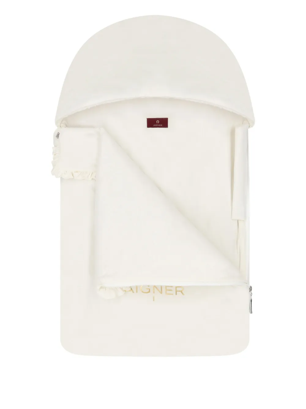 Aigner Kids Deken met bloemenpatroon en logo Wit