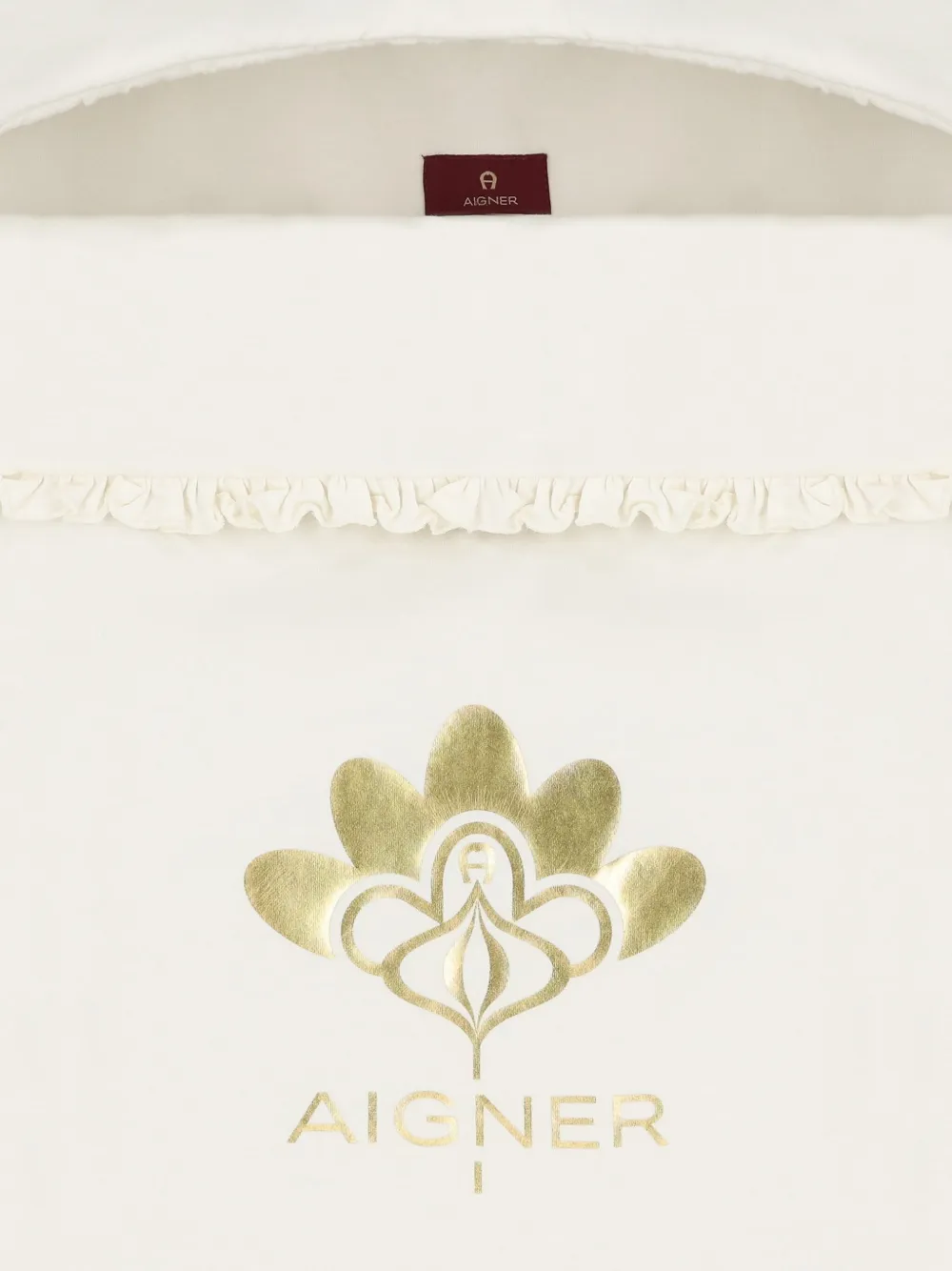 Aigner Kids Deken met bloemenpatroon en logo Wit