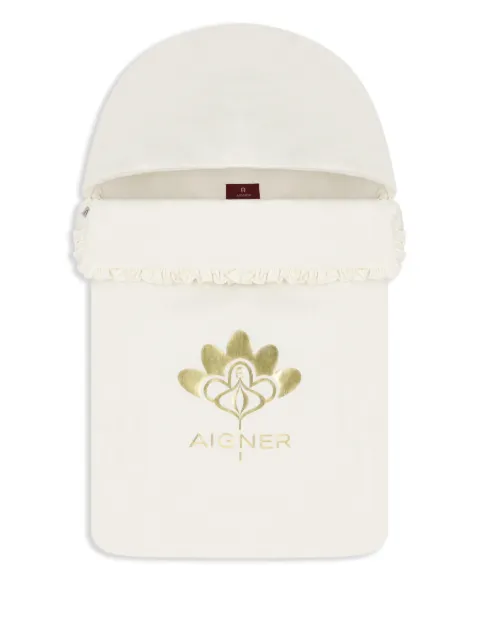 Aigner Kids floral-motif logo baby nest