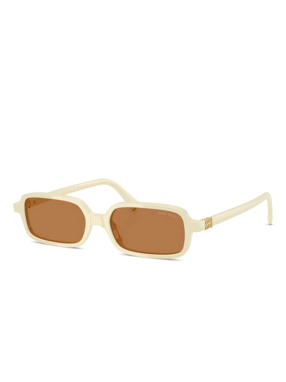 Miu Miu Eyewear logo-lettering sunglasses - Wit