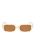 Miu Miu Eyewear logo-lettering sunglasses - White
