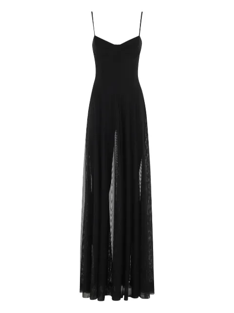 Norma Kamali Semi-transparentes Maxikleid