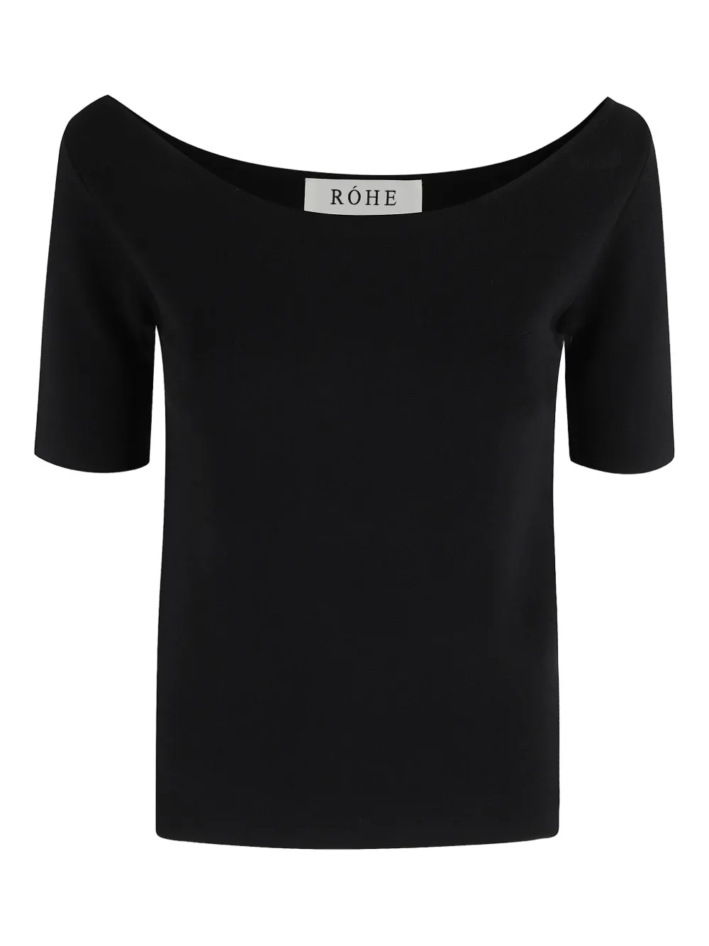 Róhe playera con cuello barco | negro | Image 1