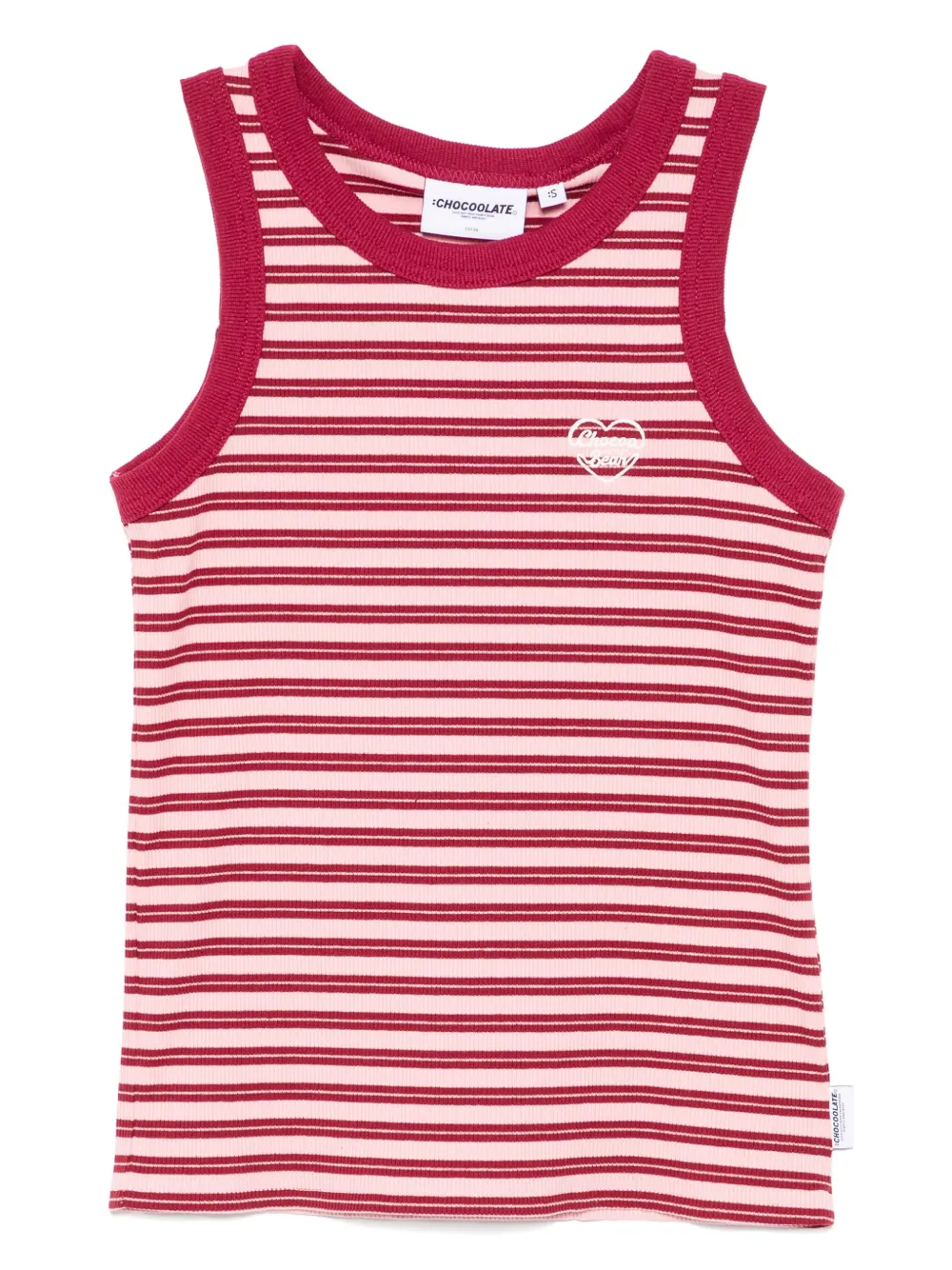 CHOCOOLATE ribbed tank top | Red | Image 1