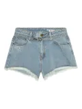 AAPE BY *A BATHING APE® frayed denim shorts - Blue