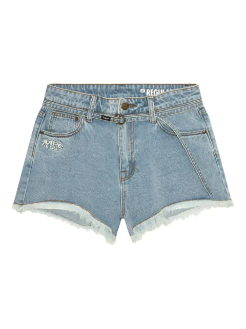 AAPE BY *A BATHING APE® frayed denim shorts