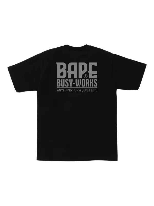 A BATHING APE® graphic-print T-shirt | Black | FARFETCH