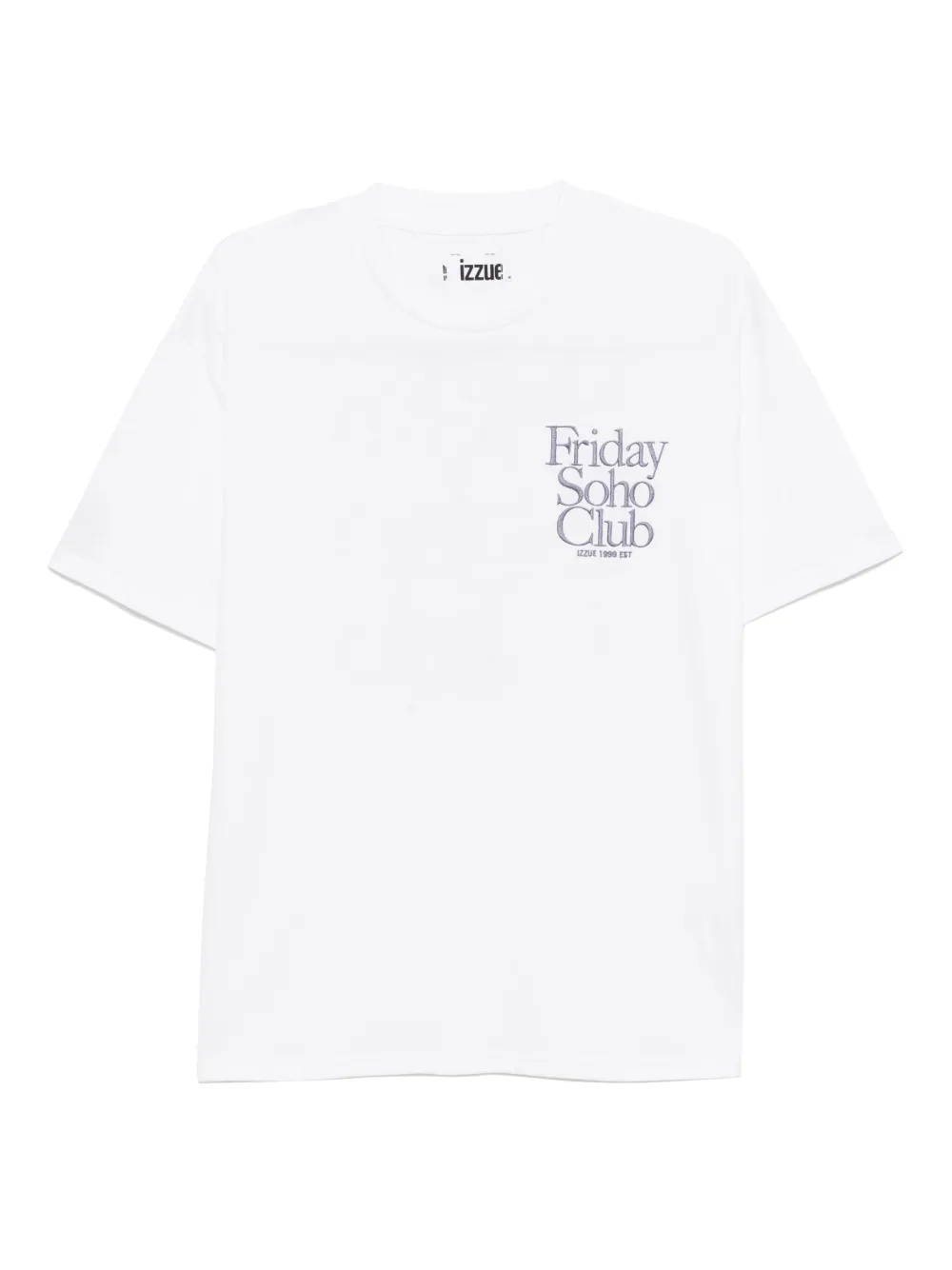 Izzue T-shirt met geborduurd logo Wit
