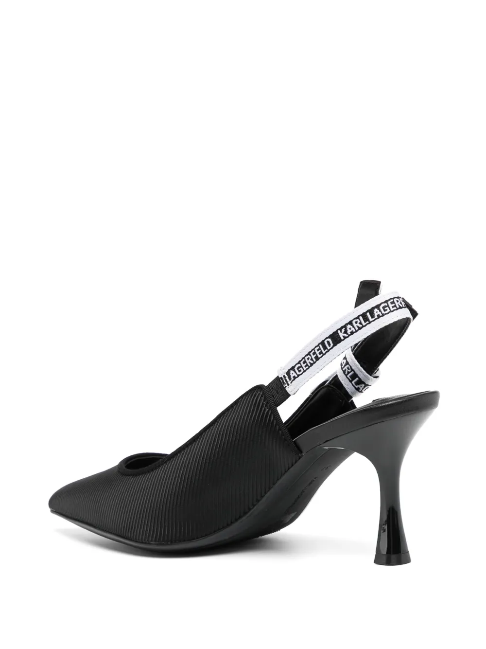 Karl Lagerfeld 80mm Sienna ribbon pumps Black