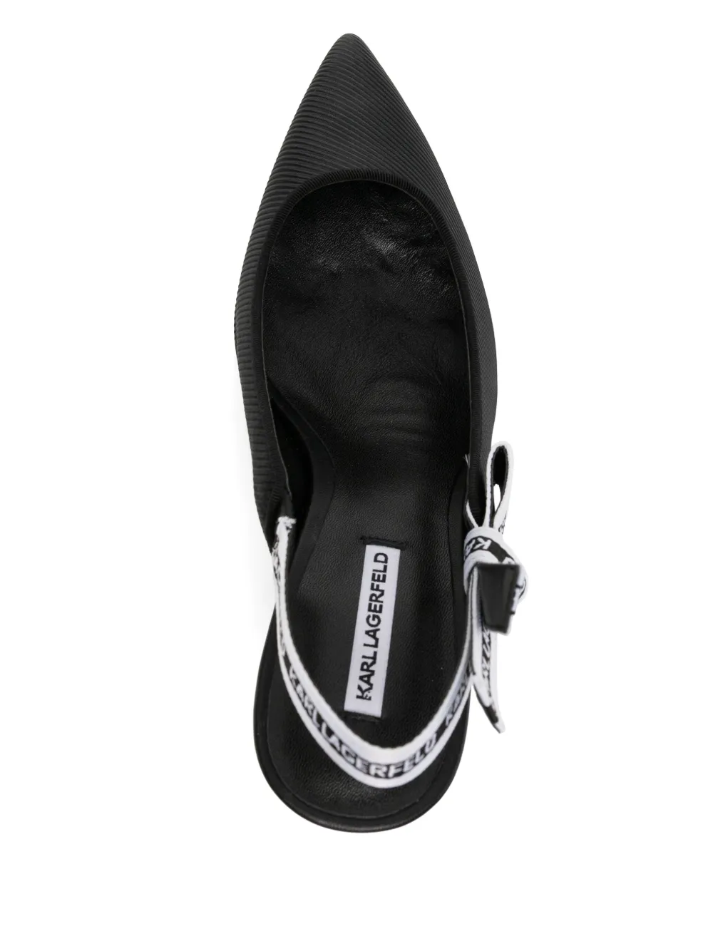 Karl Lagerfeld 80mm Sienna ribbon pumps Black