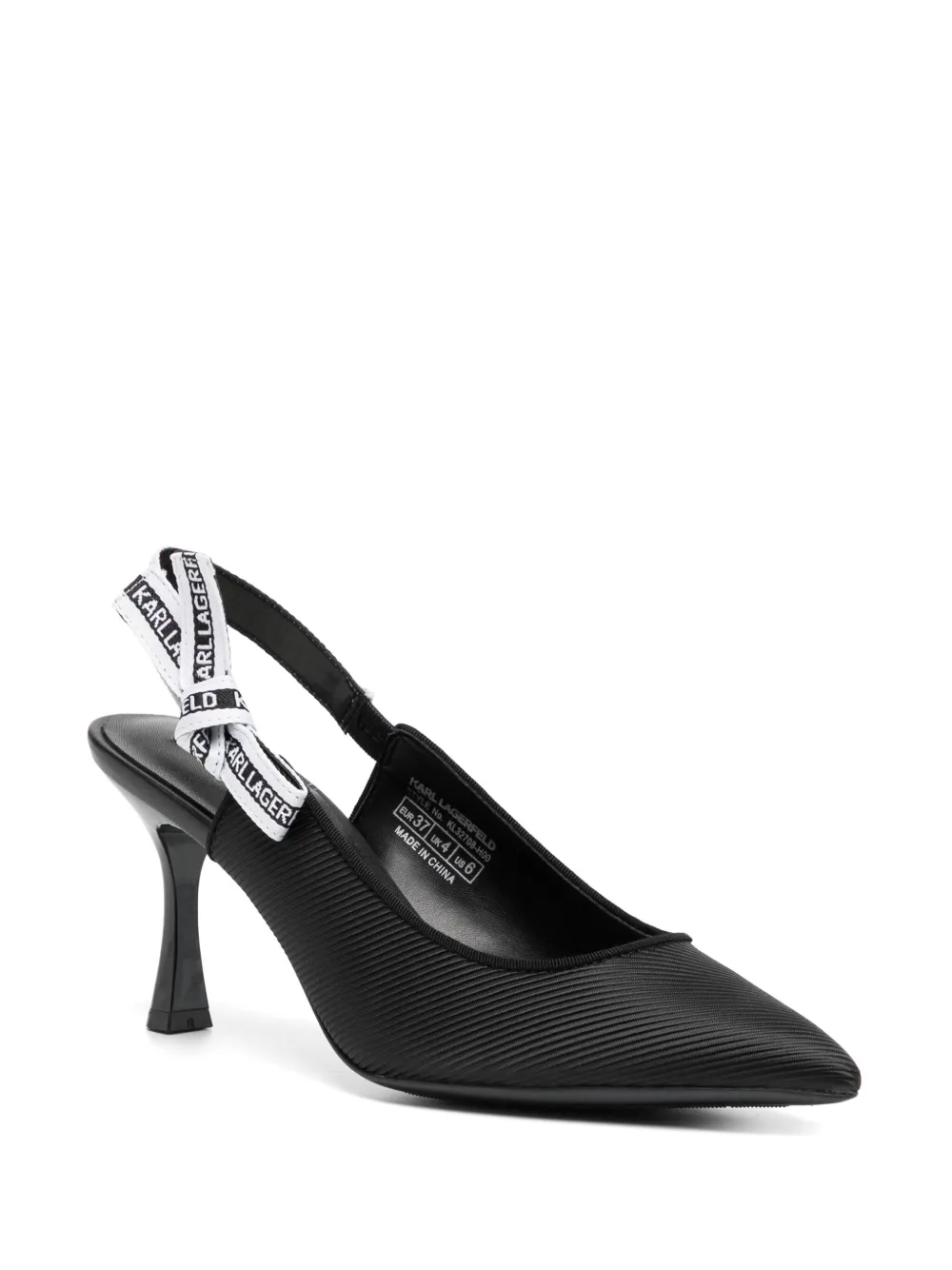 Karl Lagerfeld 80 mm Sienna pumps met strik - Zwart
