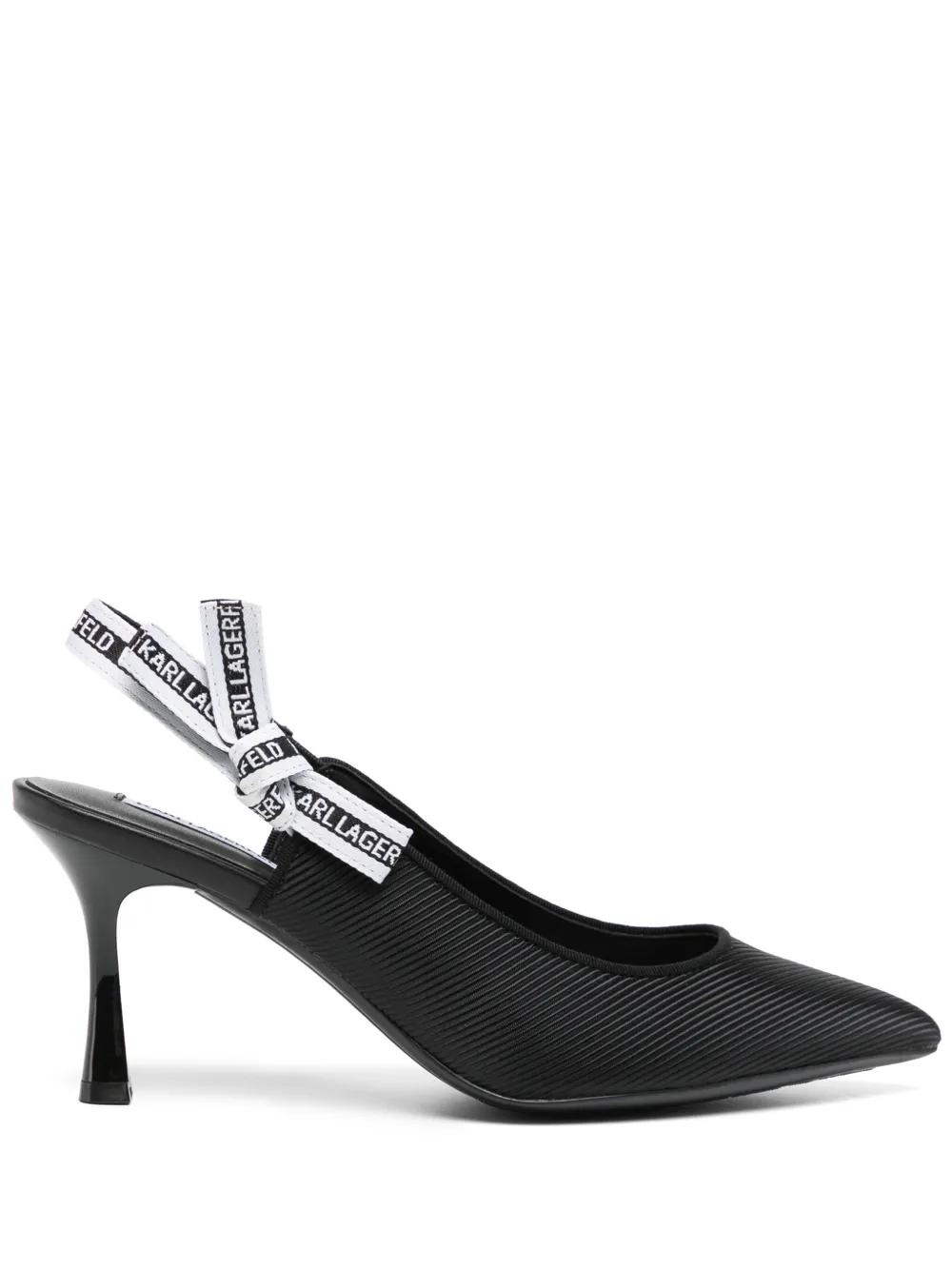 Karl Lagerfeld 80 mm Sienna pumps met strik Zwart
