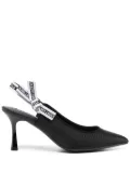 Karl Lagerfeld 80mm Sienna ribbon pumps - Black