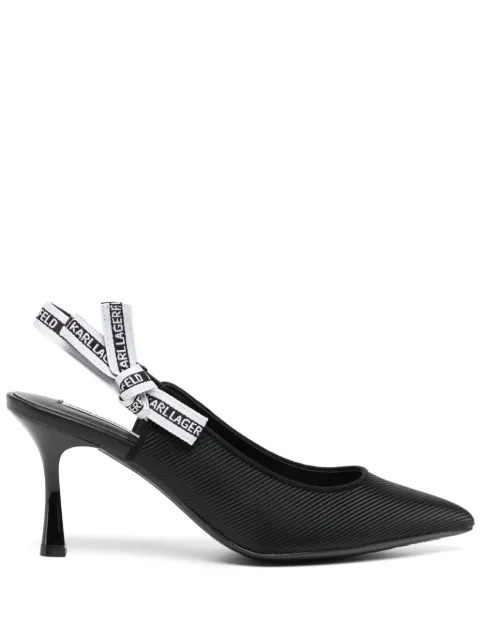 Karl Lagerfeld 80mm Sienna ribbon pumps