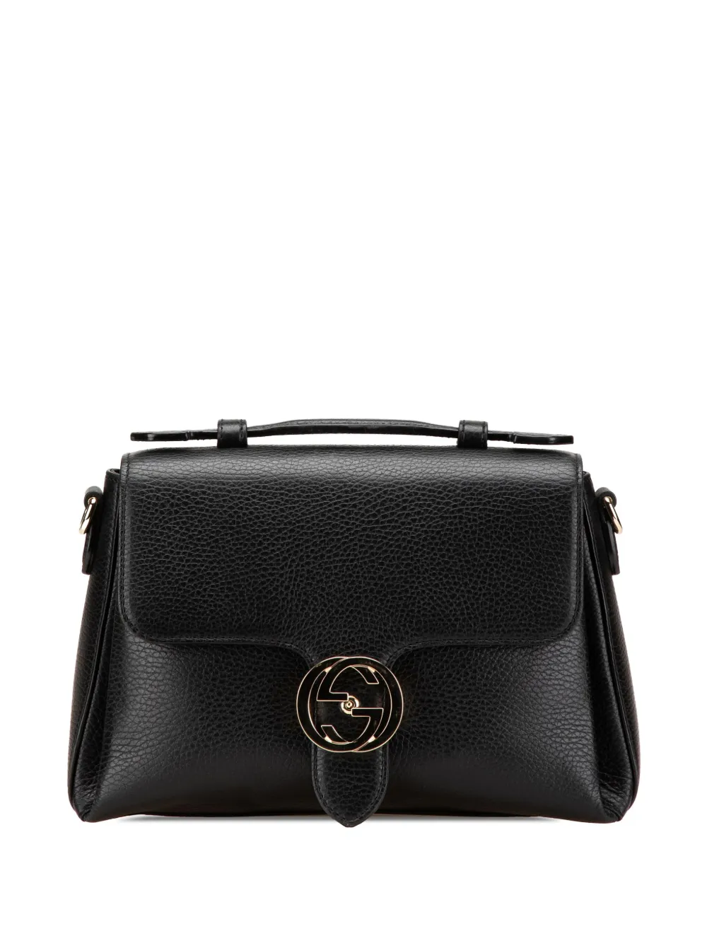 Gucci Pre-Owned 2000-2015 Small Dollar Calf Interlocking G satchel | Black | Image 1