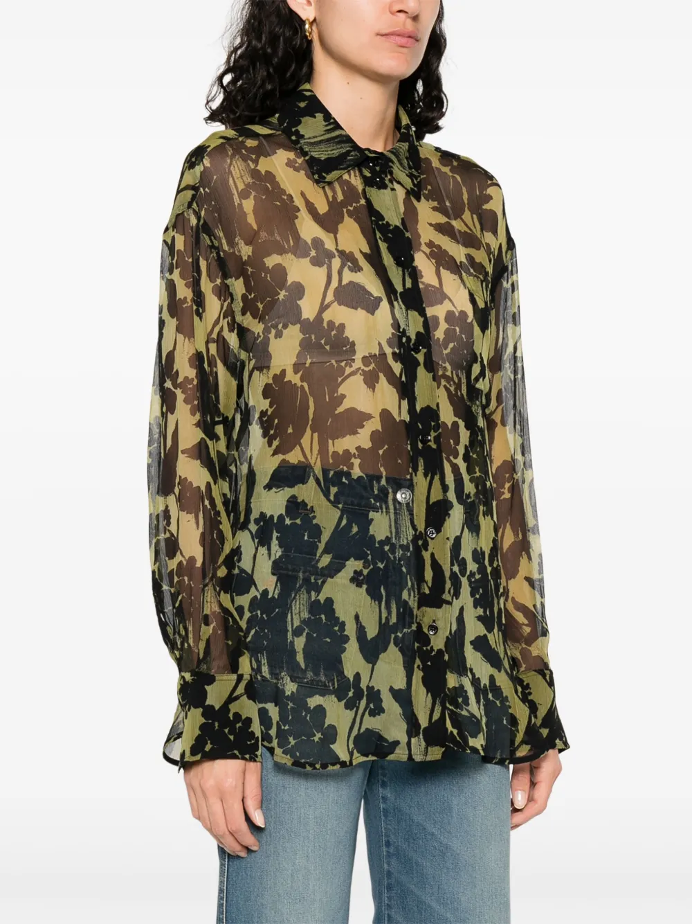 Victoria Beckham Zijden blouse Groen