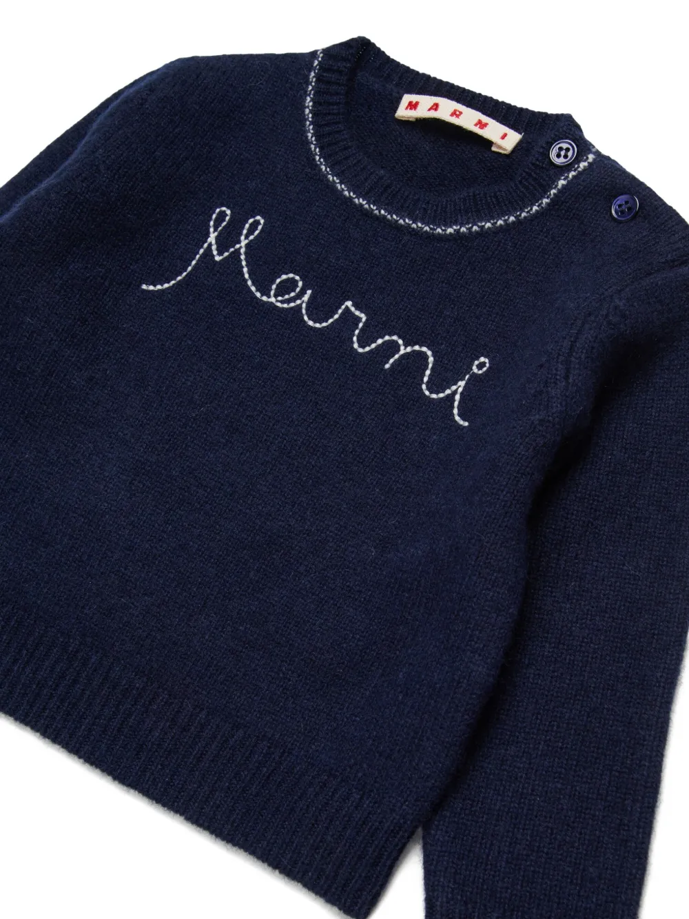 Marni Kids Trui met geborduurd logo Blauw