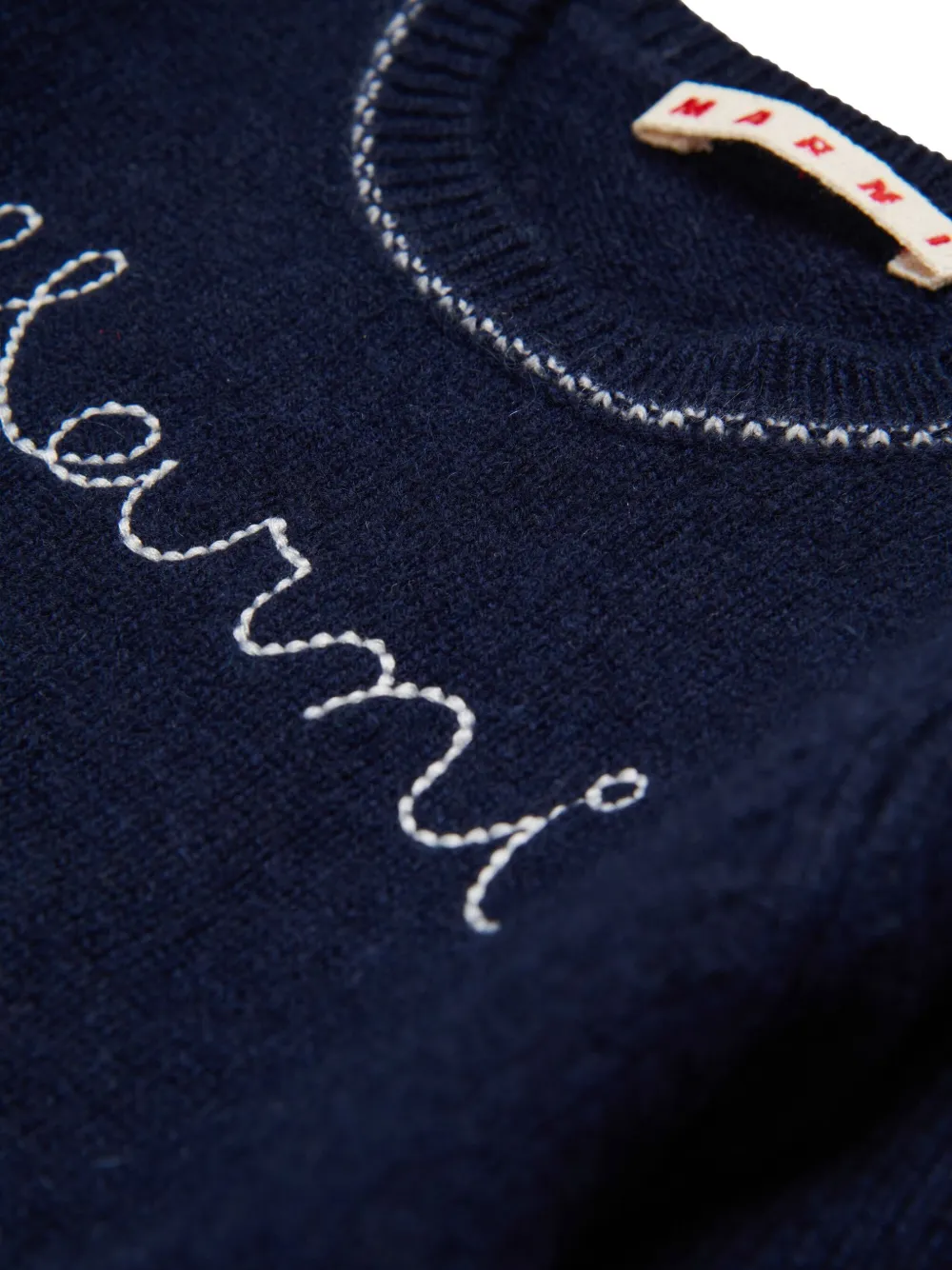 Marni Kids Trui met geborduurd logo Blauw