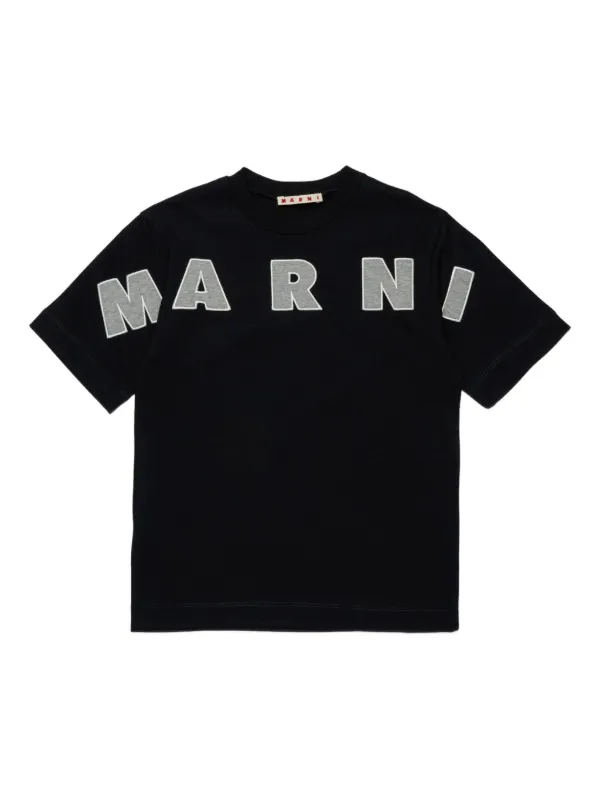 Marni Kids Cotton T-shirt | Black | FARFETCH