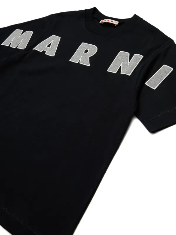 Marni Kids Cotton T-shirt | Black | FARFETCH