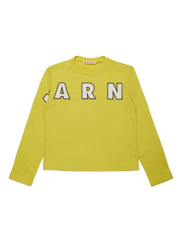 MARNI 長袖Tシャツ kids10Y Marni Kids Cotton Long Sleeve t-shirt | Green | FARFETCH