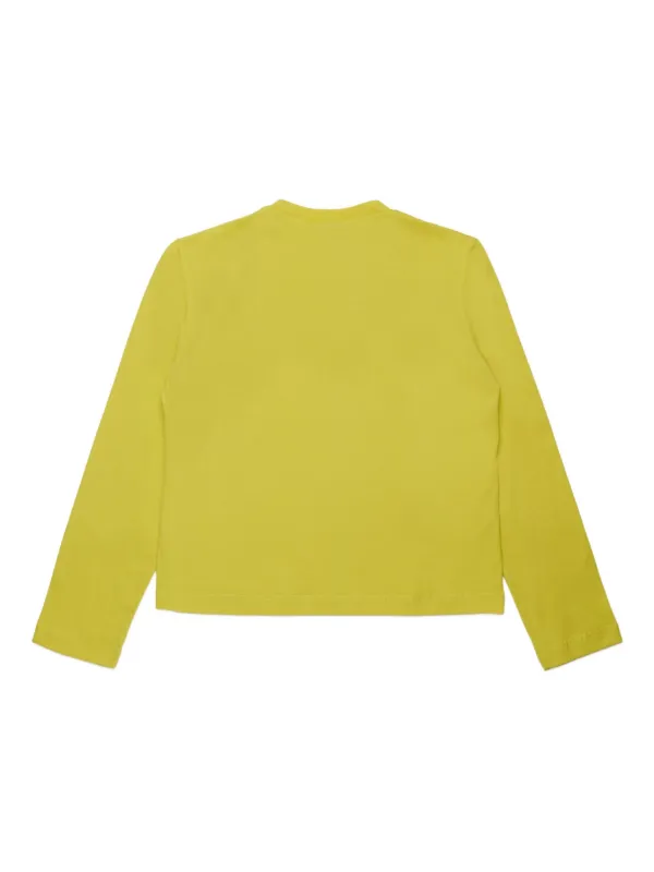 Marni Kids Cotton Long Sleeve t-shirt | Green | FARFETCH
