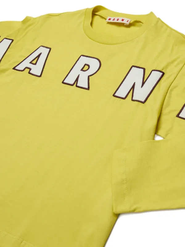 MARNI 長袖Tシャツ kids10Y Marni Kids Cotton Long Sleeve t-shirt | Green | FARFETCH