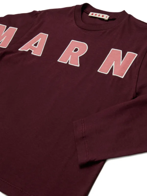 MARNI / 長袖Tシャツ/46/コットン/RED/無地 Marni Kids Cotton Long Sleeve t-shirt | Red | FARFETCH