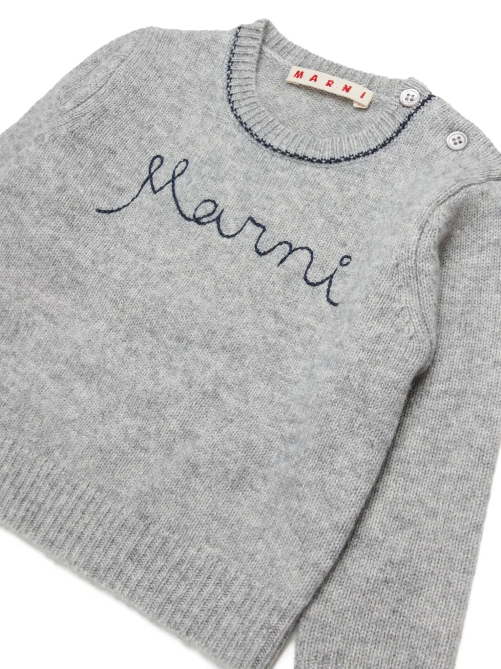 Marni Kids Trui met geborduurd logo Grijs