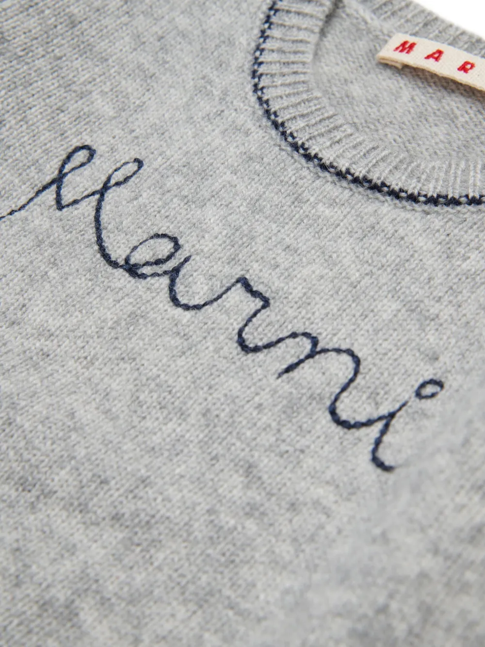 Marni Kids Trui met geborduurd logo Grijs