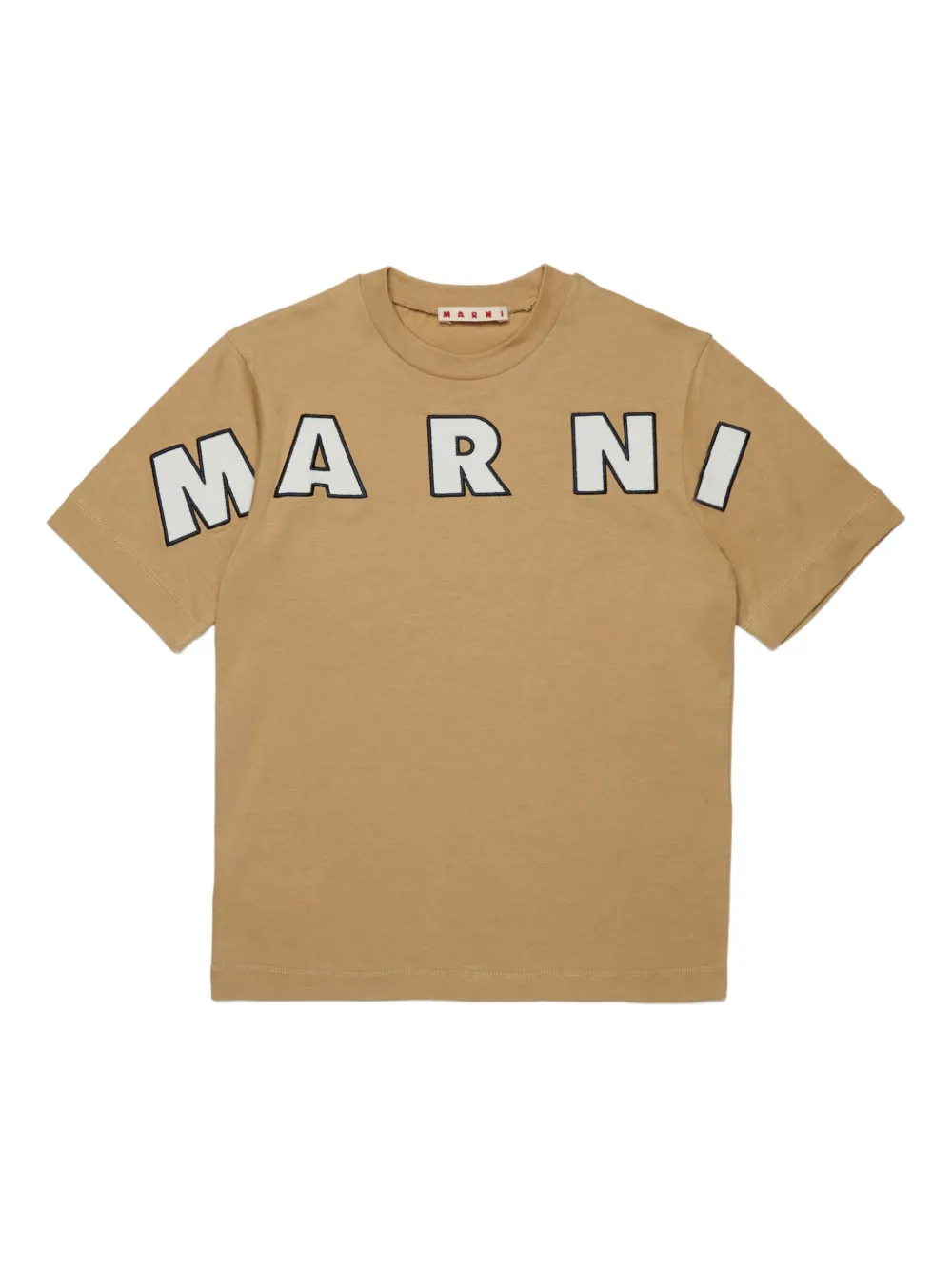 Marni Kids Katoenen T-shirt Beige