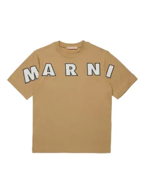 Marni Kids logo-print T-shirt | Red | FARFETCH