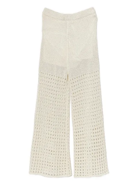TWINSET Kids eyelet-knit trousers
